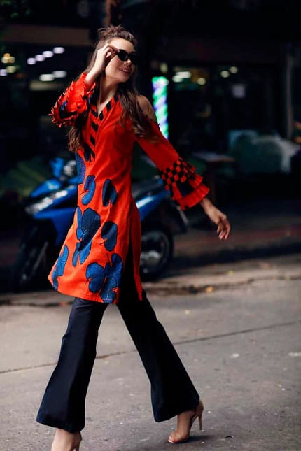 Gul Ahmed Unstitched 1PC Printed Cambric Shirt SCN-108