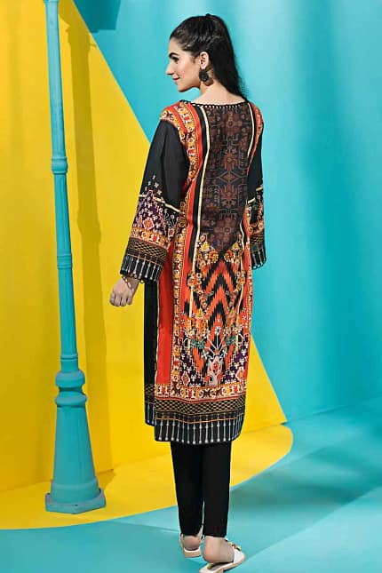 Gul Ahmed Unstitched 1PC Embroidered Cambric Shirt SCE-90
