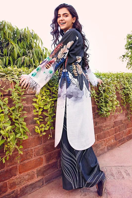 Gul Ahmed 2PC Unstitched Digital Printed Khaddar Suit TK-27