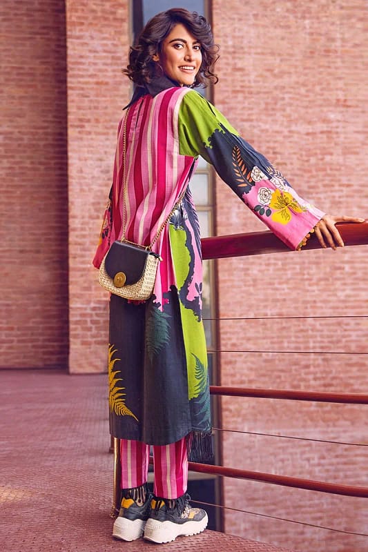 Gul Ahmed 2PC Unstitched Digital Printed Khaddar Suit TK-29