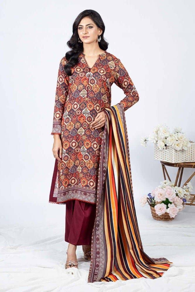 Gul Ahmed 3PC Digital Printed Linen Unstitched Suit WNS-32217 B Gul Ahmed 3PC Digital Printed Linen Unstitched Suit WNS-32217 B