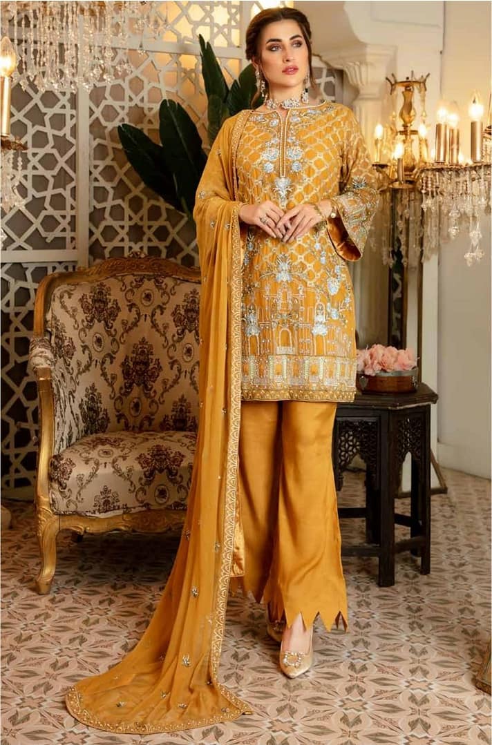 Isleen AI 01 B Unstitched Embroidered Pure Chiffon Isleen AI 01 Unstitched Embroidered Pure Chiffon