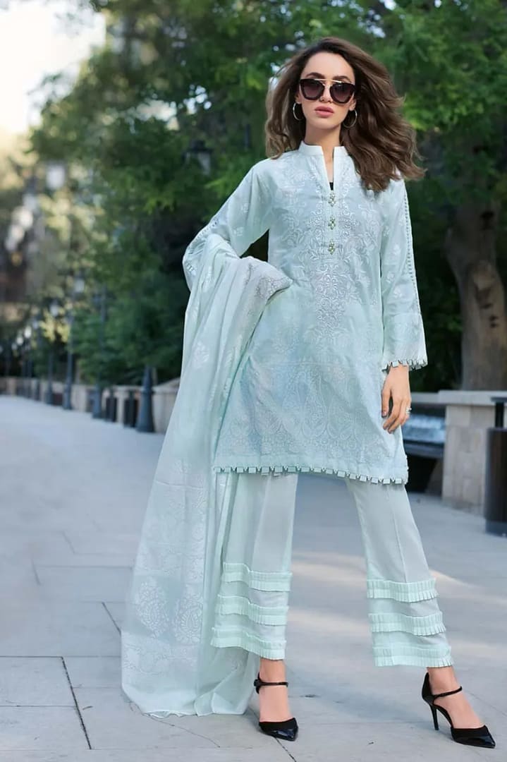 Gul Ahmed 3PC Unstitched Cotton Embroidered Suit CBE-68 Gul Ahmed 3PC Unstitched Cotton Embroidered Suit CBE-68