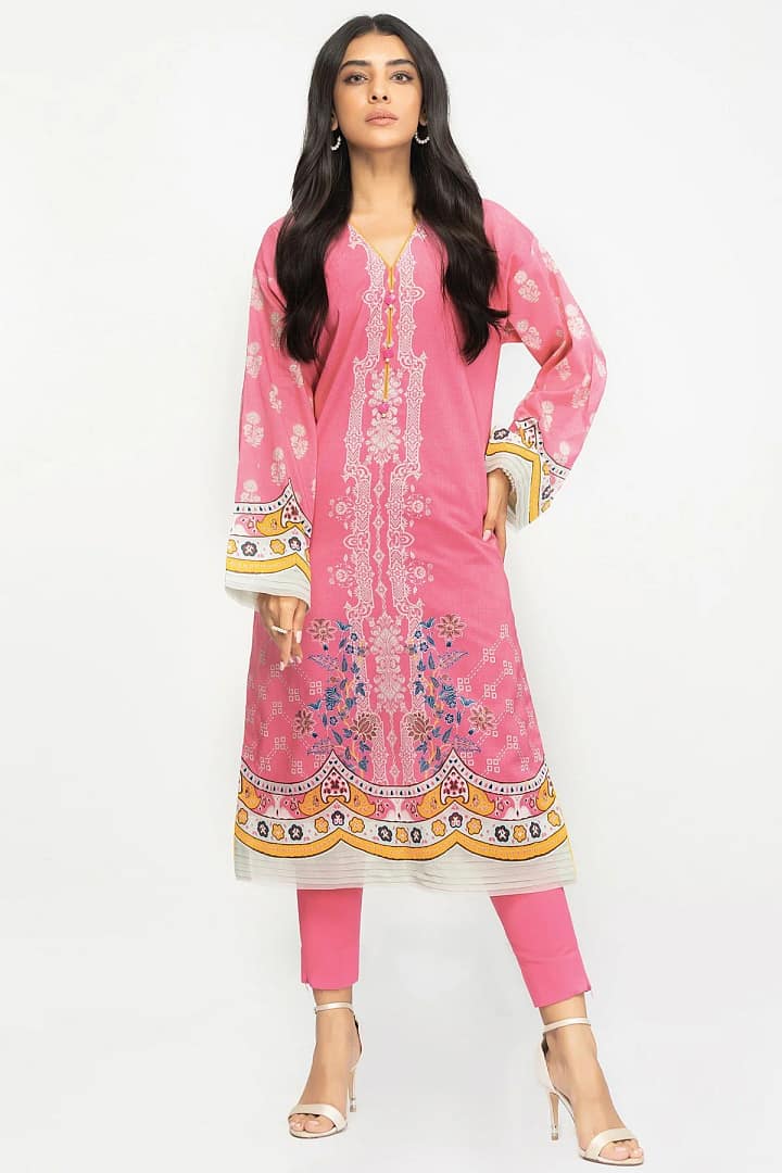 AlKaram 2Pc Printed Lawn Suit SS 38.1 Pink AlKaram 2Pc Printed Lawn Suit SS 38.1 Pink
