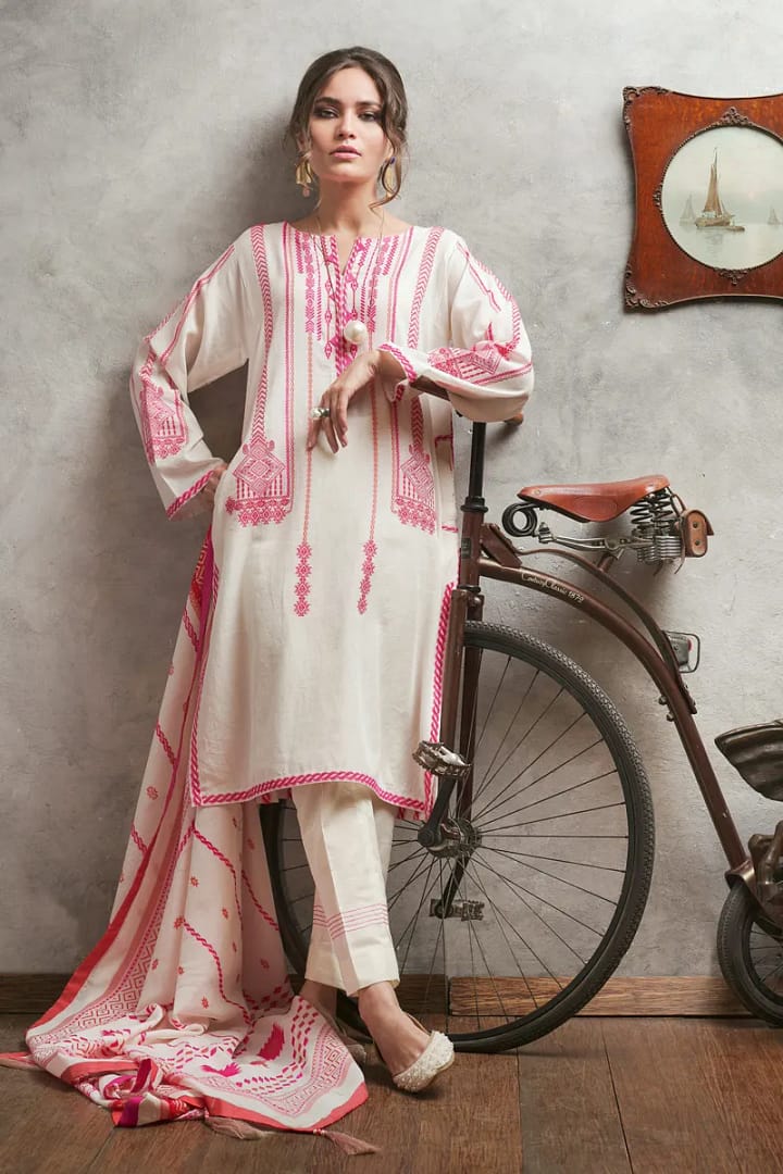 Gul Ahmed 3PC Unstitched Jacquard Suit With Jacquard Dupatta MJ-24 Gul Ahmed 3PC Unstitched Jacquard Suit With Jacquard Dupatta MJ-24