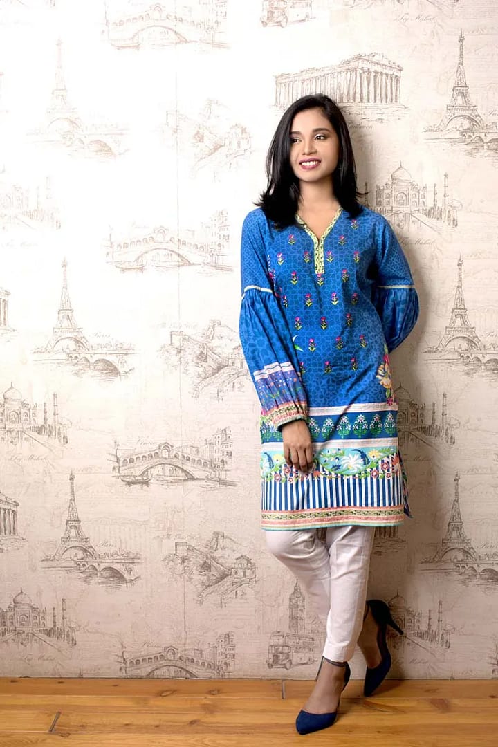 Gul Ahmed Unstitched 1PC Embroidered Cambric Shirt SCE-79 Gul Ahmed Unstitched 1PC Embroidered Cambric Shirt SCE-79