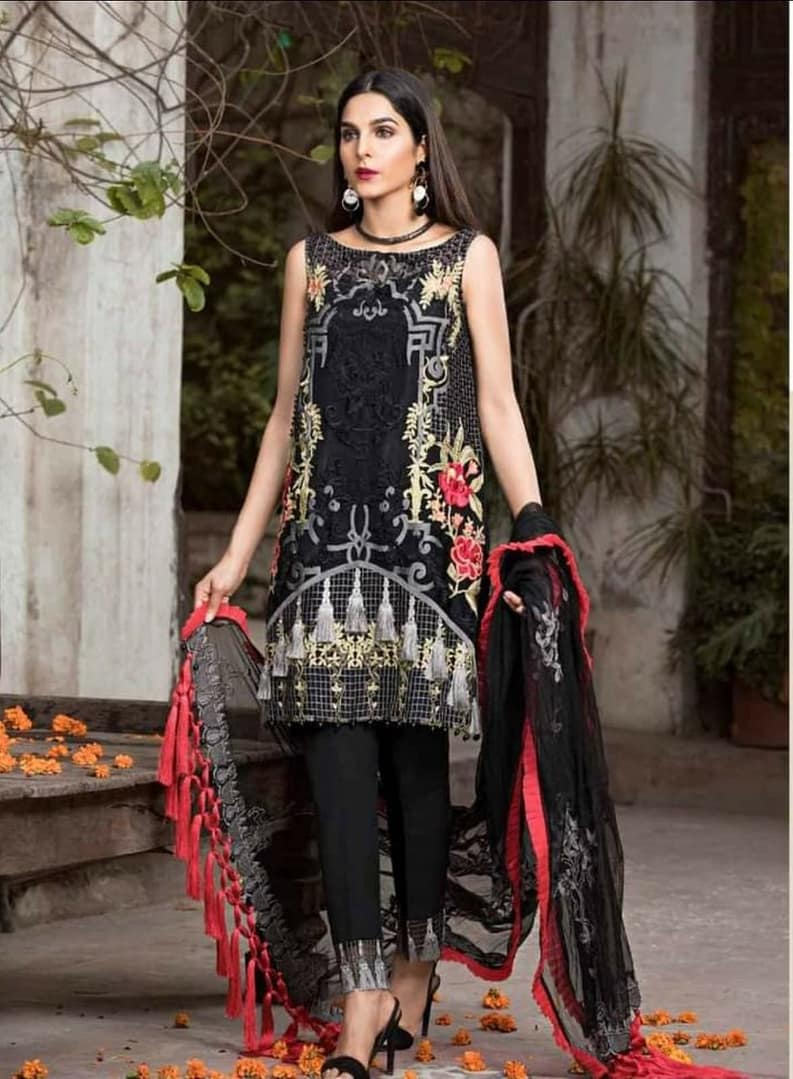 WhatsApp Image charizma dd11 Charizma 3Pc Organza Embroidered Luxury Collection DD-11 - Image 1